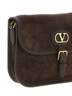 Brown Suede Crossbody Bag