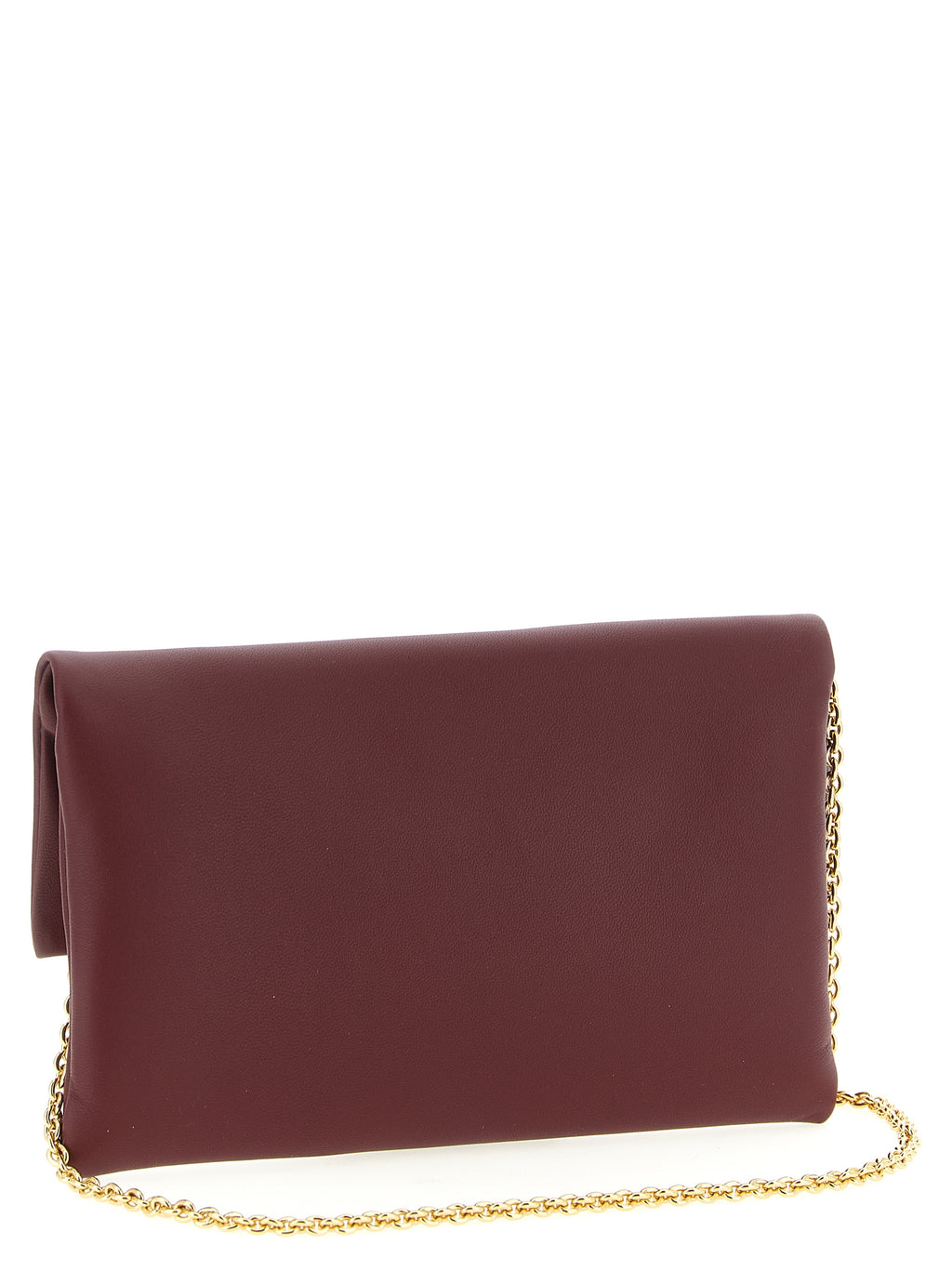 Burgundy Leather Clutch Bag