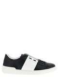 White and Black Leather Sneakers