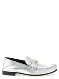Silver Leather Loafers