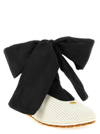 White and Black Ballet Flats