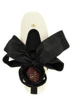 White and Black Ballet Flats