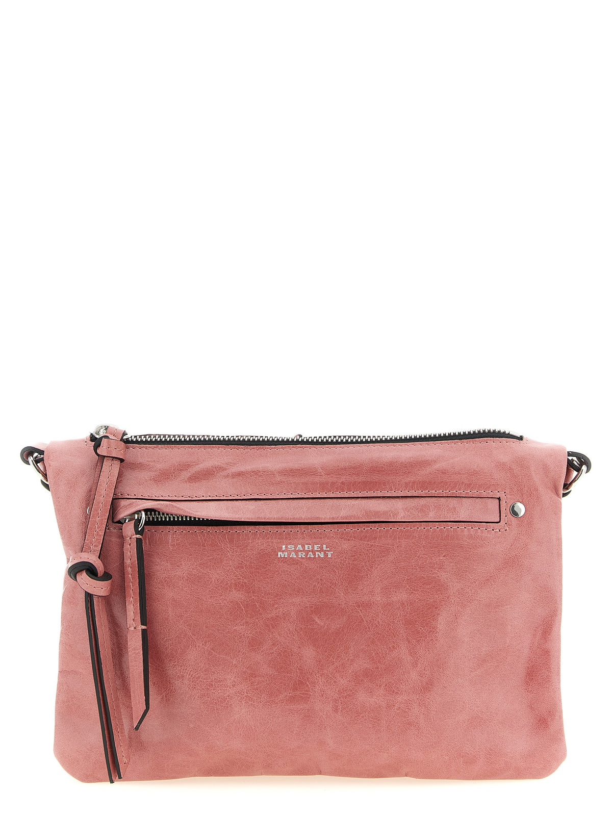 Pink Leather Crossbody Bag