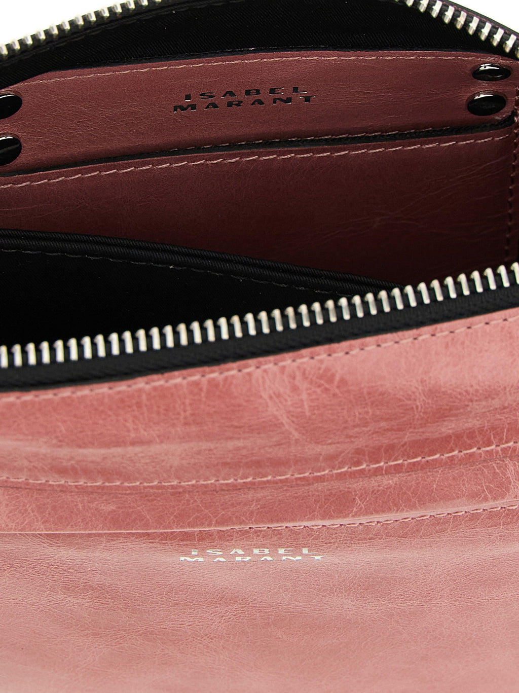 Pink Leather Crossbody Bag