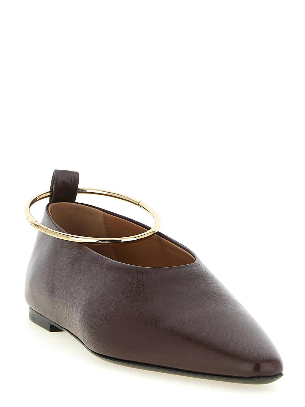 Brown Leather Ballet Flats