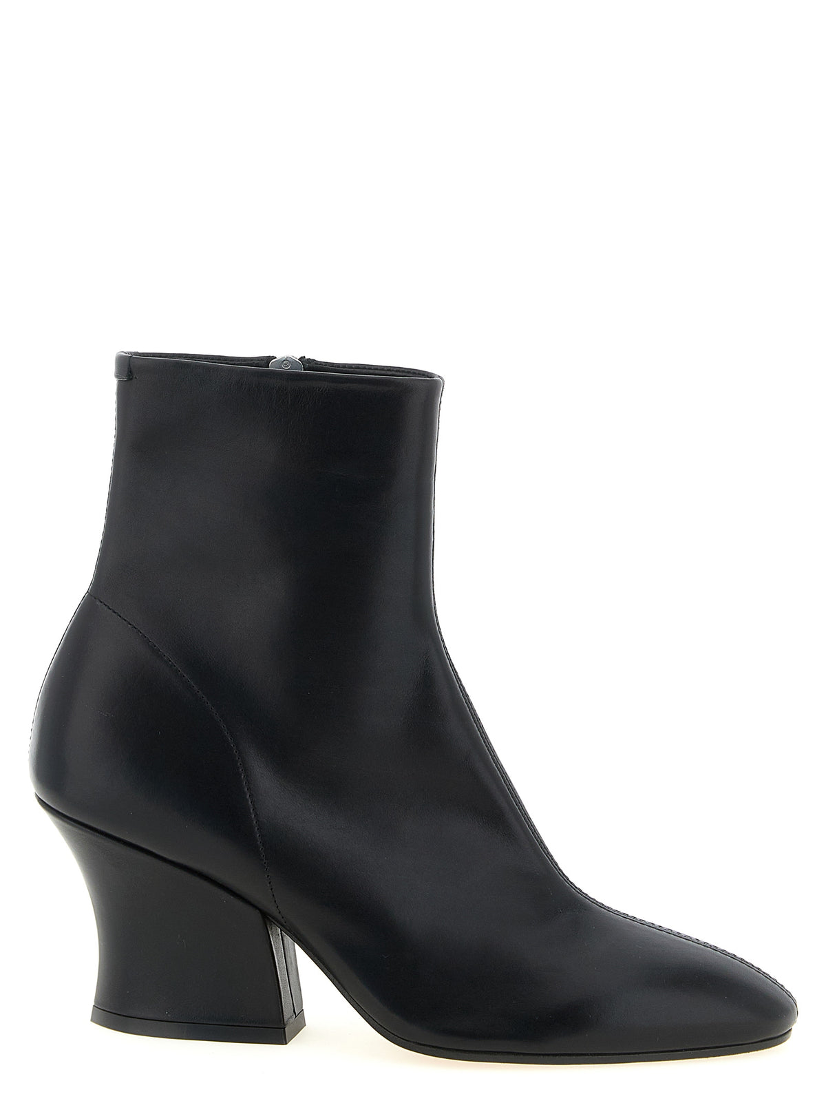 Black Leather Ankle Boots