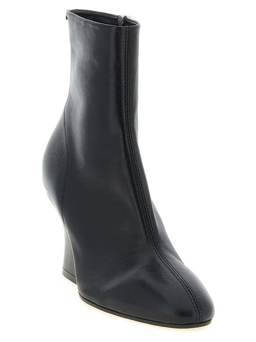Black Leather Ankle Boots