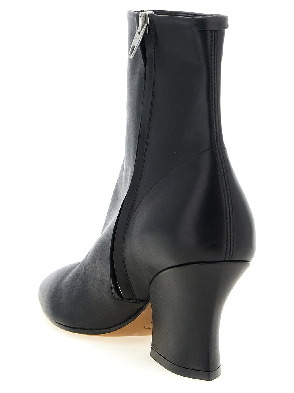Black Leather Ankle Boots