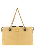 Beige Leather Shoulder Bag