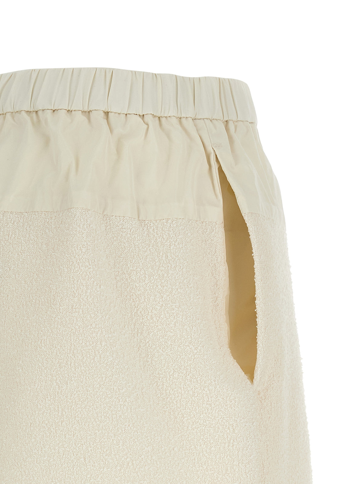 White Polyester Shorts