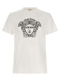 White and Black Cotton T-Shirt