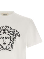 White and Black Cotton T-Shirt