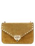 Beige Suede Crossbody Bag
