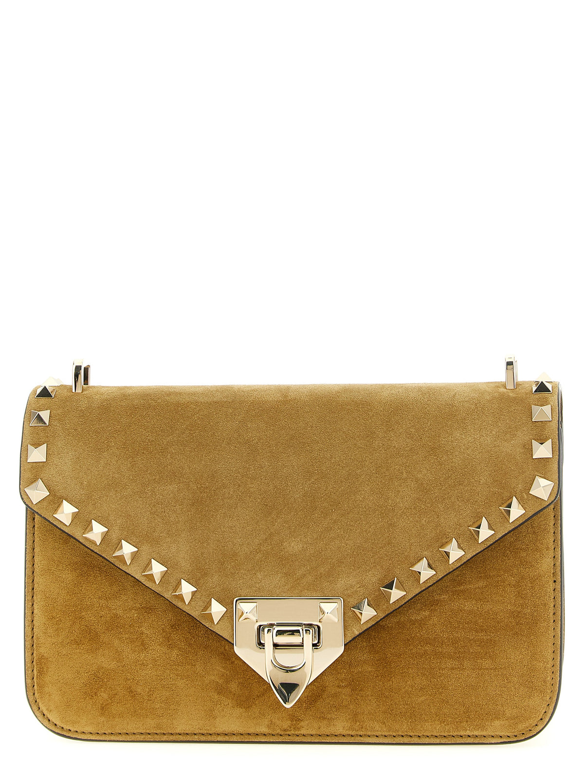 Beige Suede Crossbody Bag