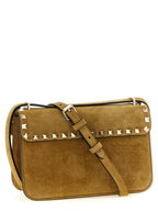 Beige Suede Crossbody Bag
