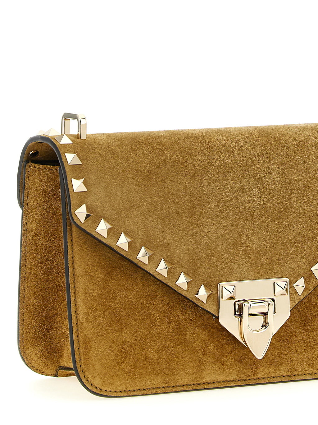 Beige Suede Crossbody Bag