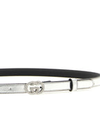 Silver Leather Belt