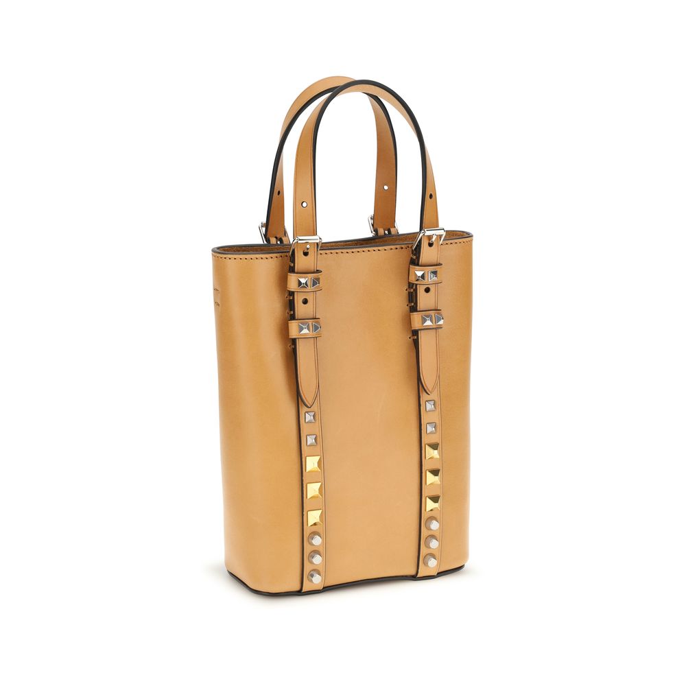 Beige Leather Shoulder Bag