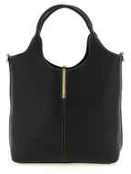 Black Leather Tote Bag