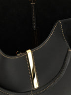 Black Leather Tote Bag