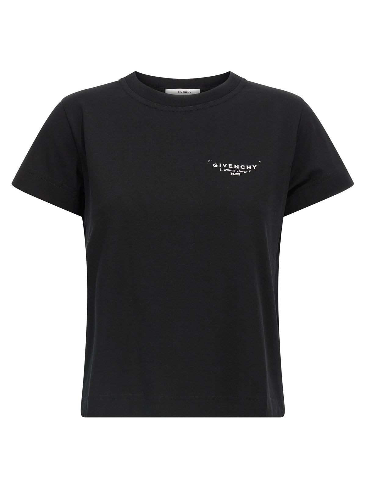 White and Black Cotton T-Shirt