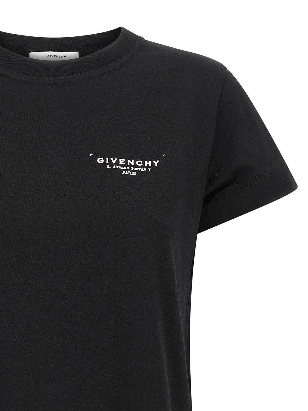 White and Black Cotton T-Shirt