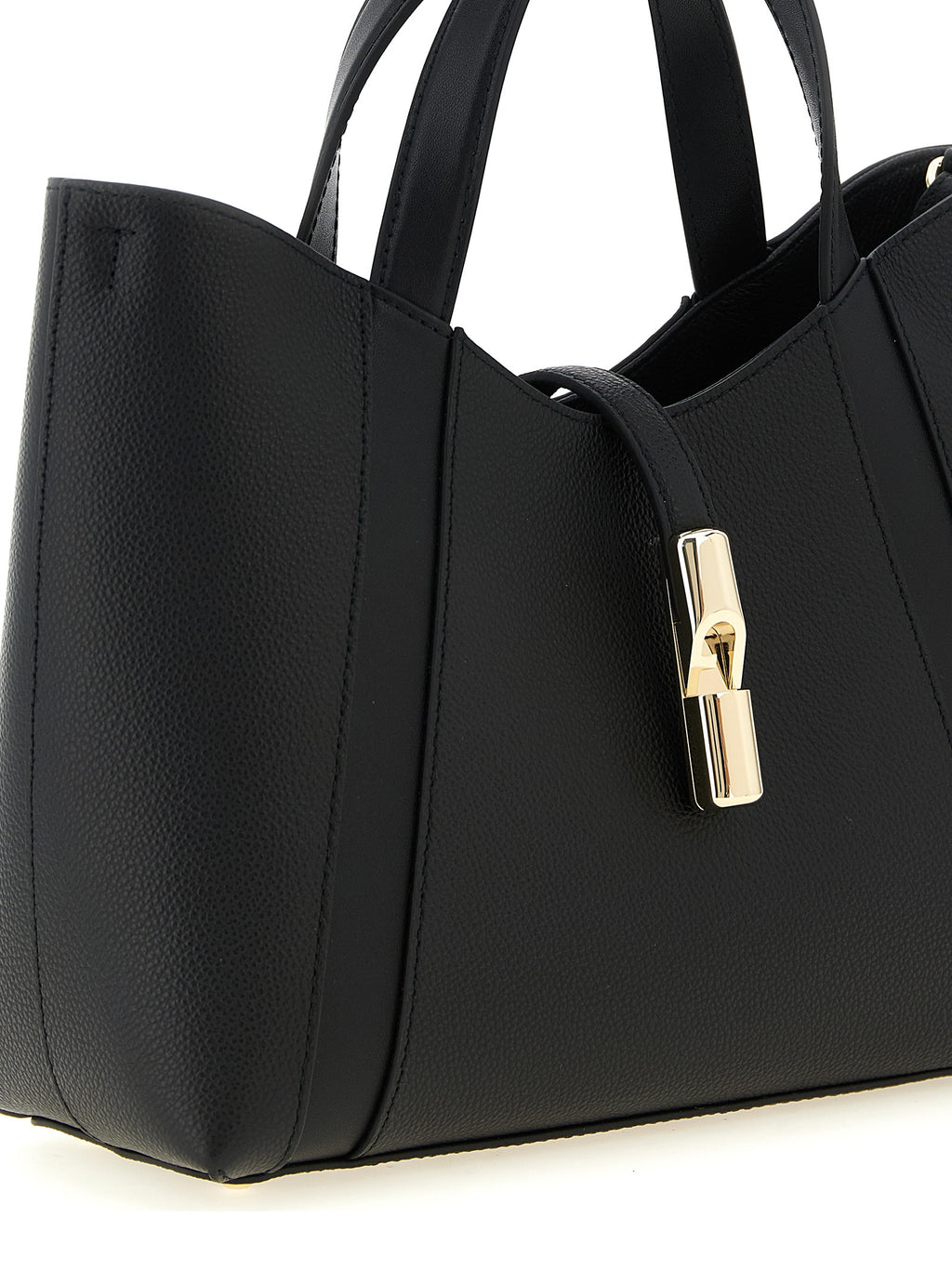 Black Leather Tote Bag