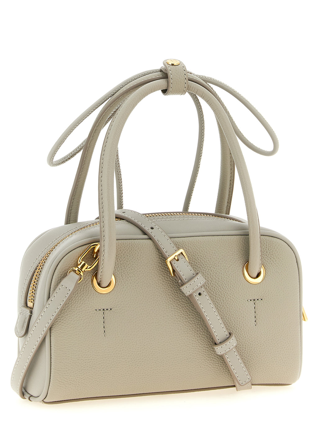 Grey Leather Handbag