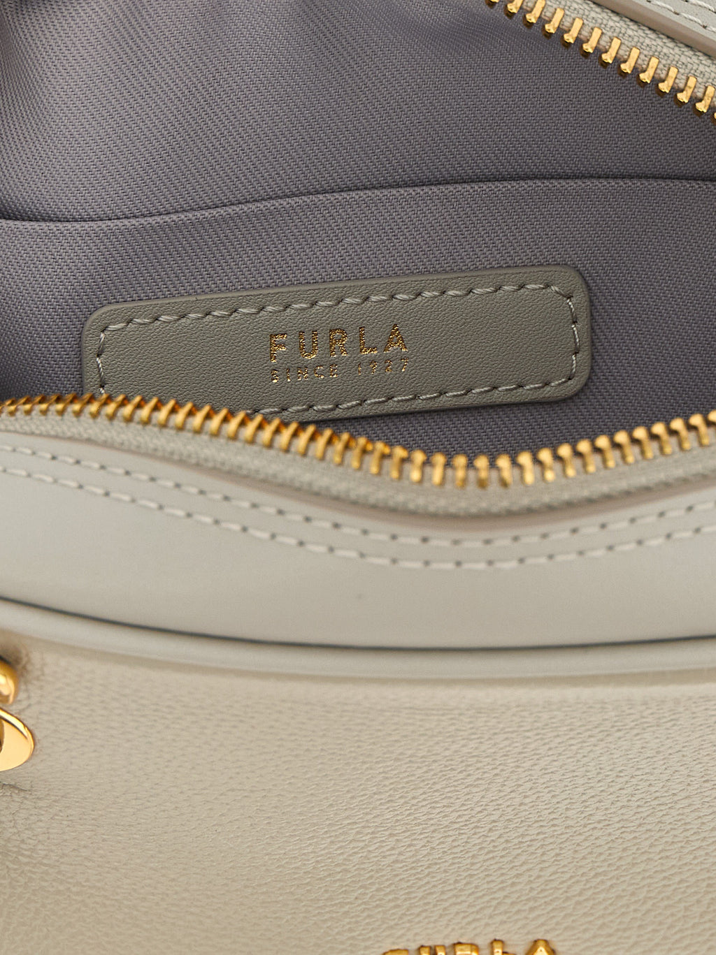 Grey Leather Handbag
