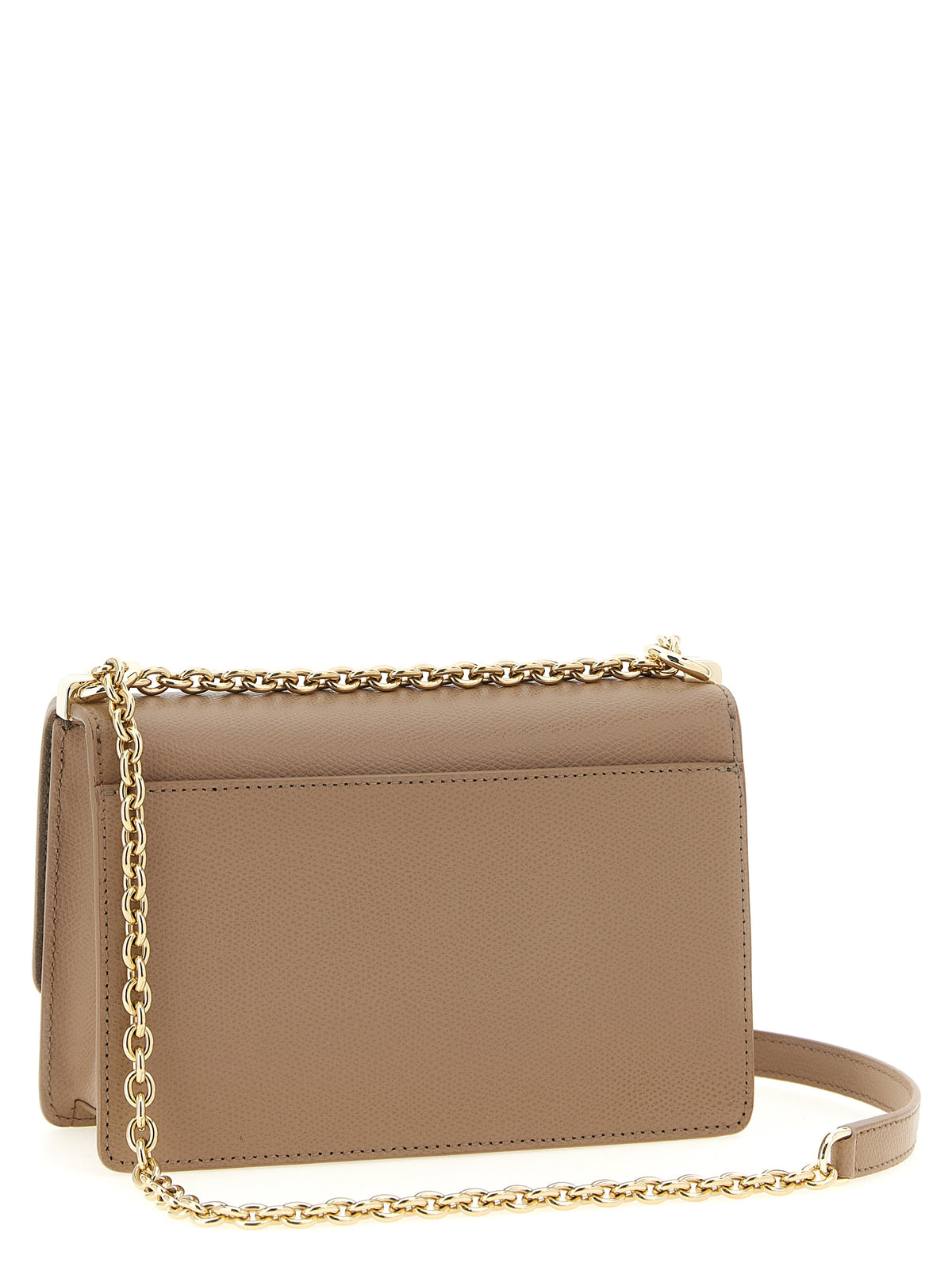 Beige Leather Crossbody Bag