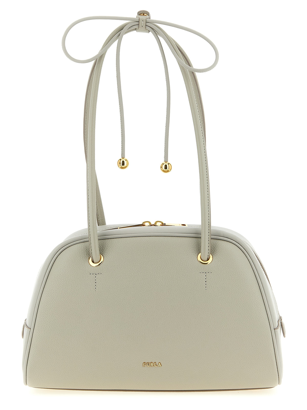 Grey Leather Handbag