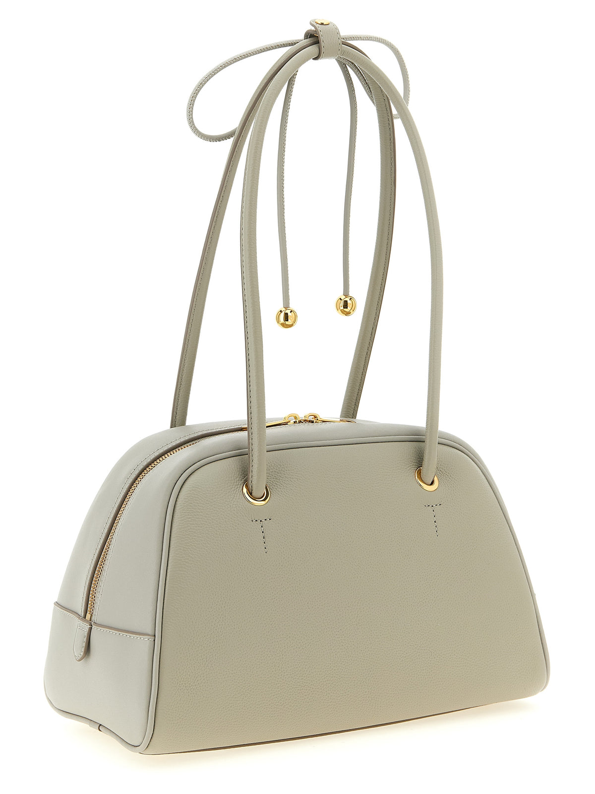 Grey Leather Handbag