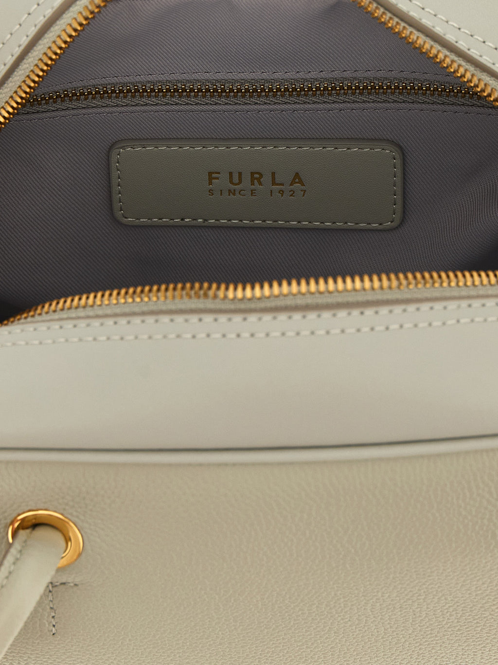 Grey Leather Handbag
