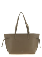 Grey Leather Tote Bag