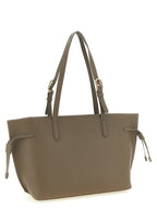 Grey Leather Tote Bag