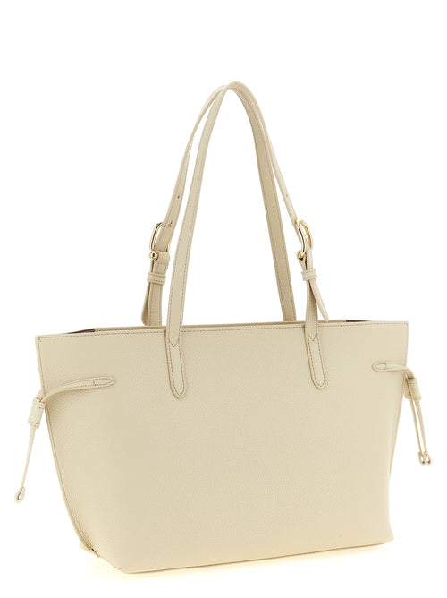 Arco Leather Tote Bag – White