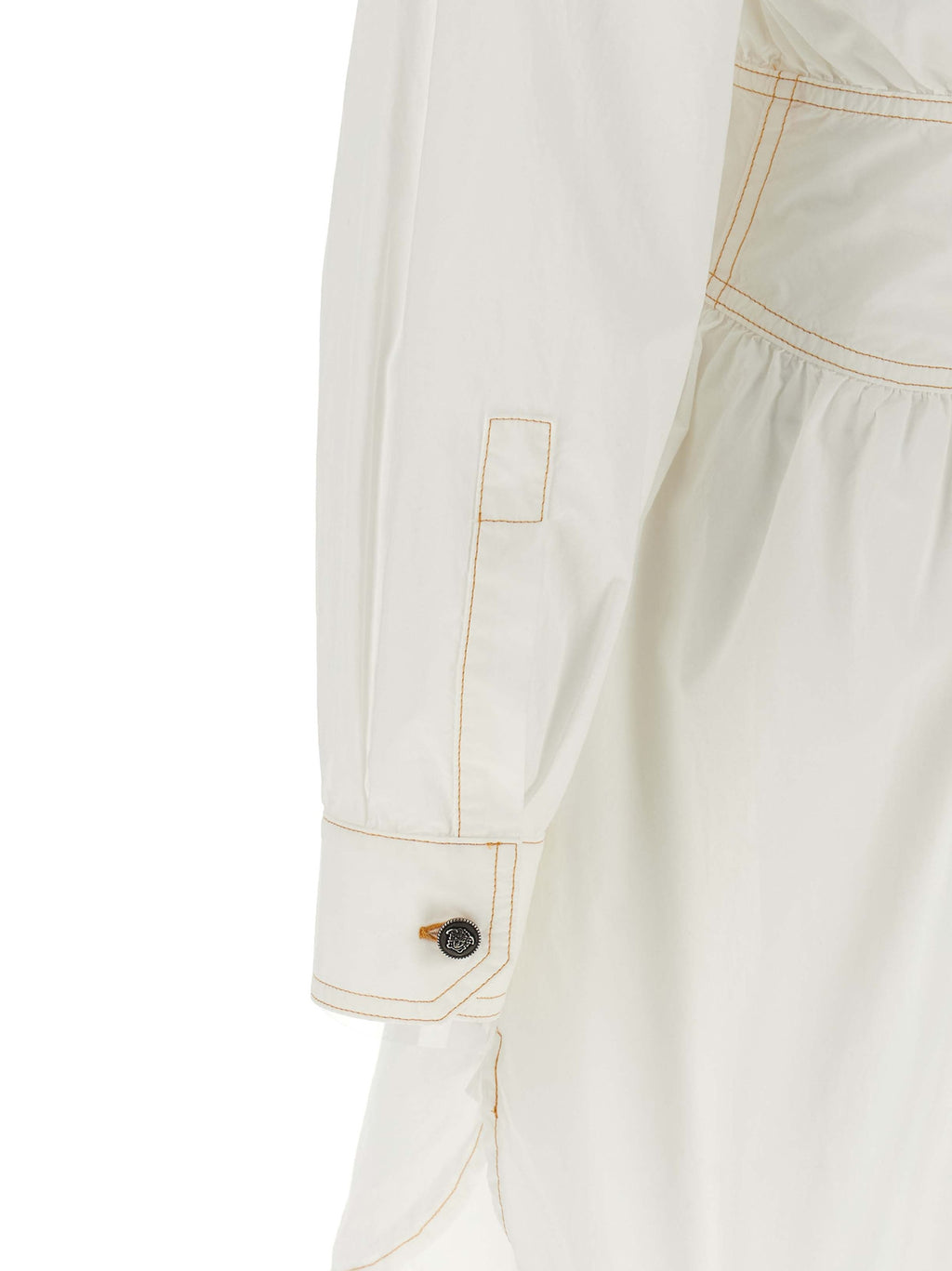 Medusa Cotton Dress – White