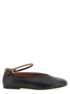 Black Leather Ballet Flats