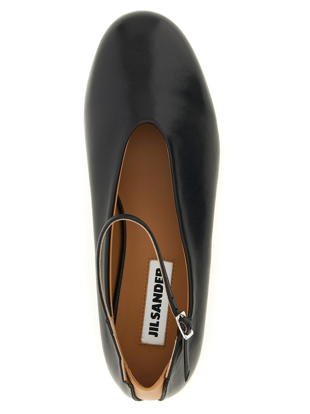 Black Leather Ballet Flats