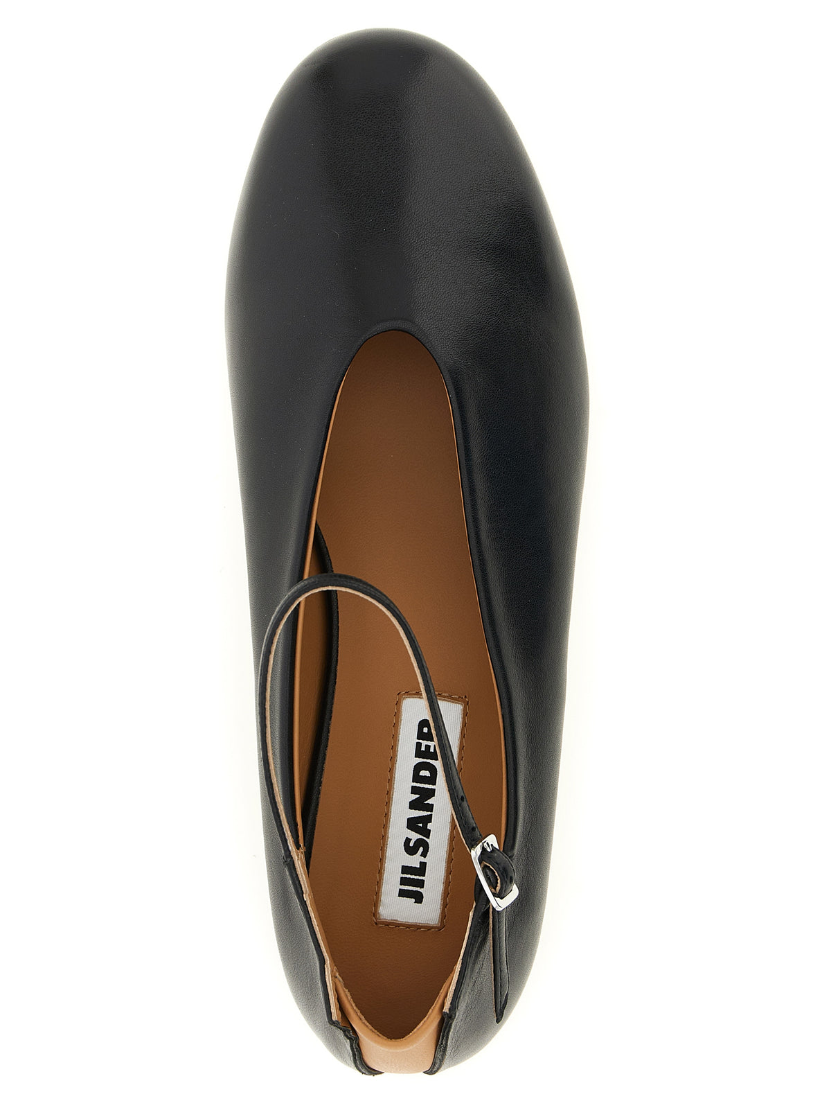 Black Leather Ballet Flats