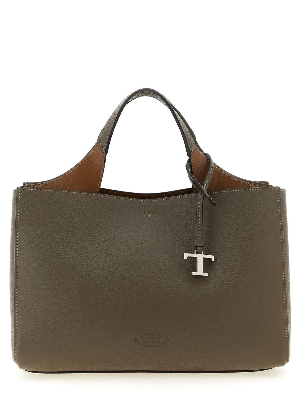 Grey Leather Handbag