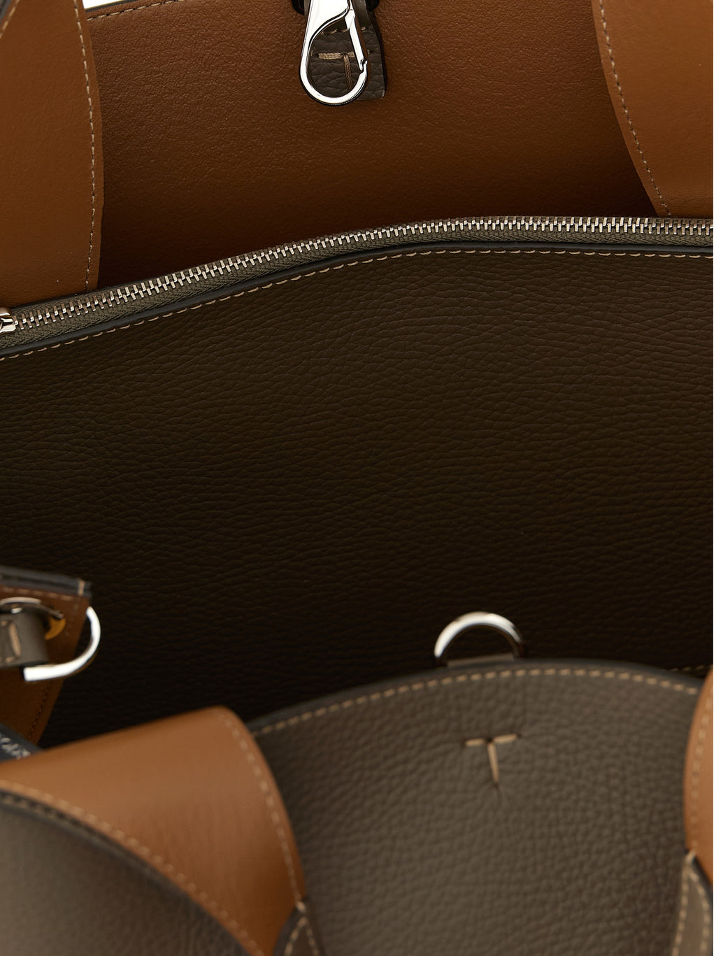 Grey Leather Handbag