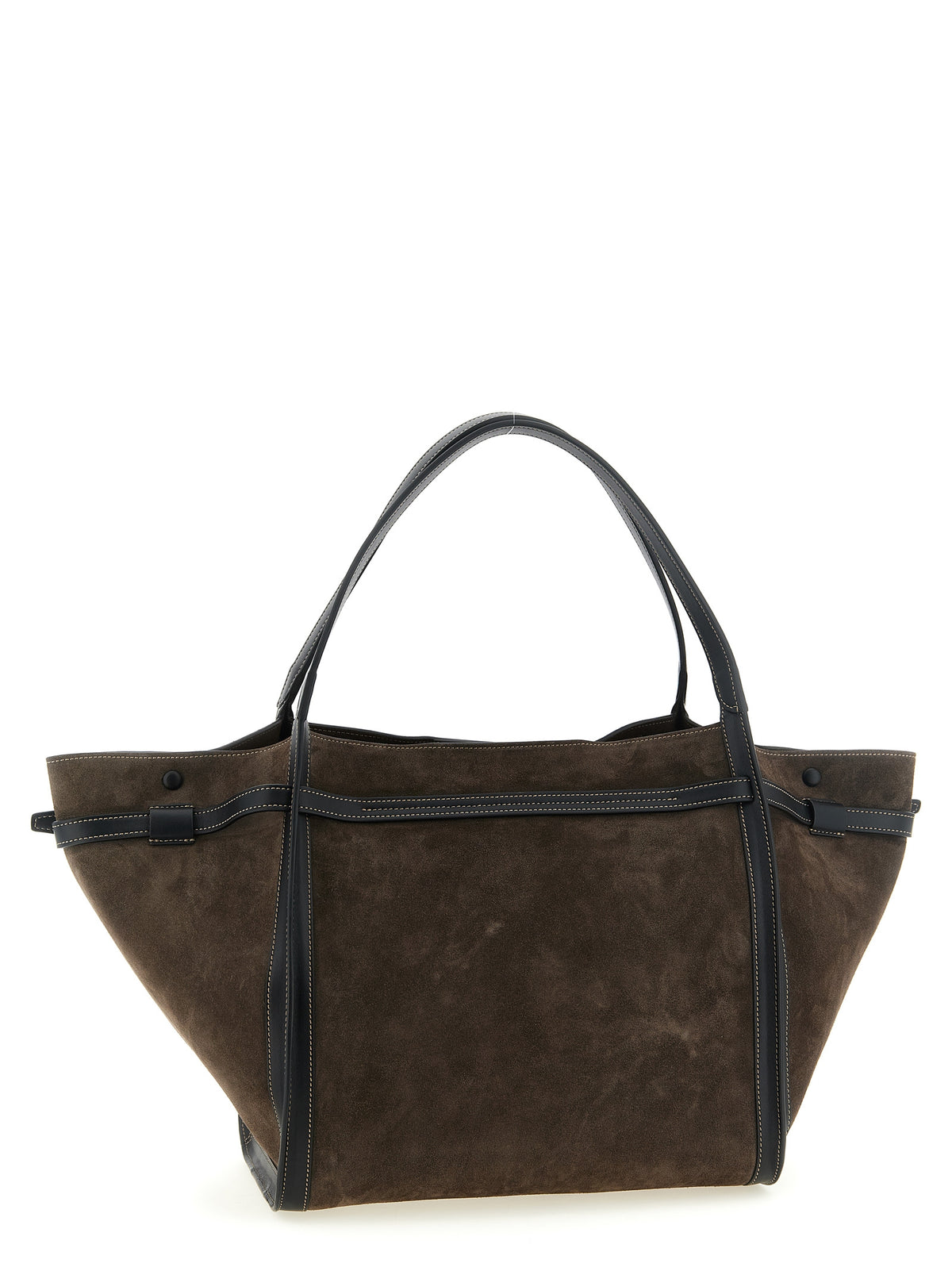Brown Suede Tote Bag