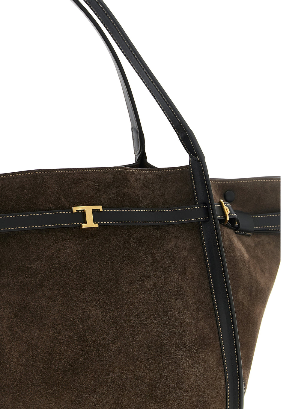 Brown Suede Tote Bag