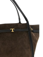 Brown Suede Tote Bag