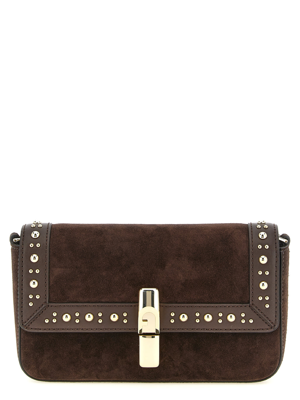 Brown Suede Crossbody Bag