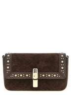 Brown Suede Crossbody Bag