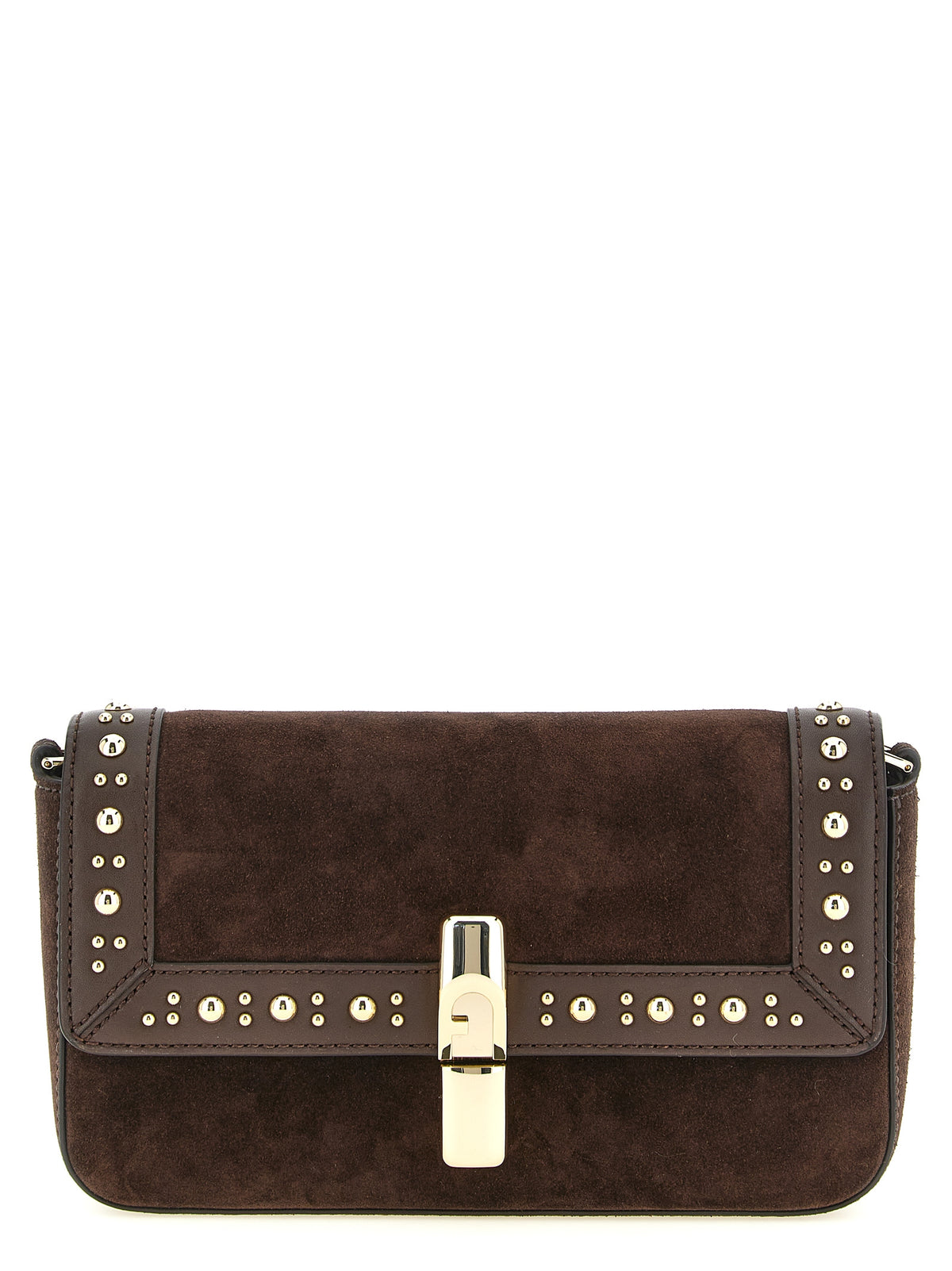 Brown Suede Crossbody Bag