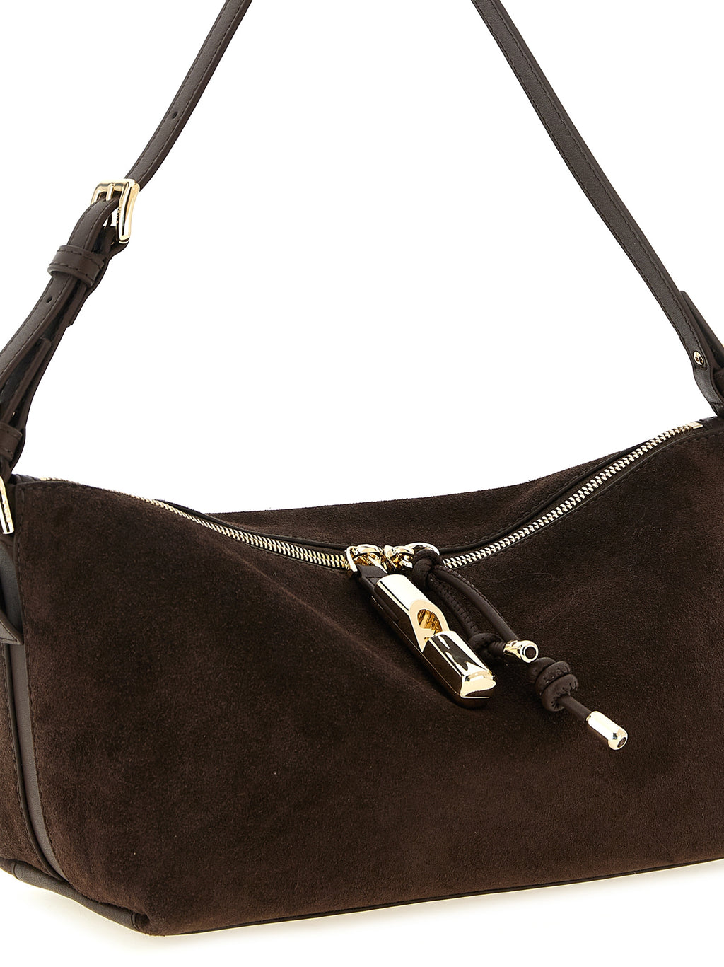 Brown Suede Shoulder Bag