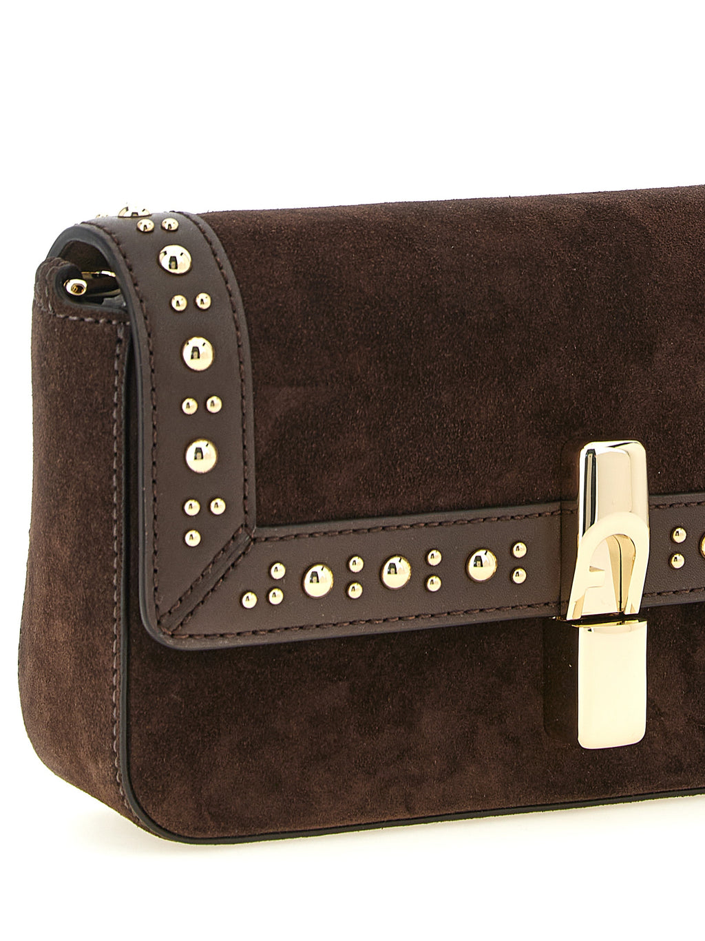 Brown Suede Crossbody Bag
